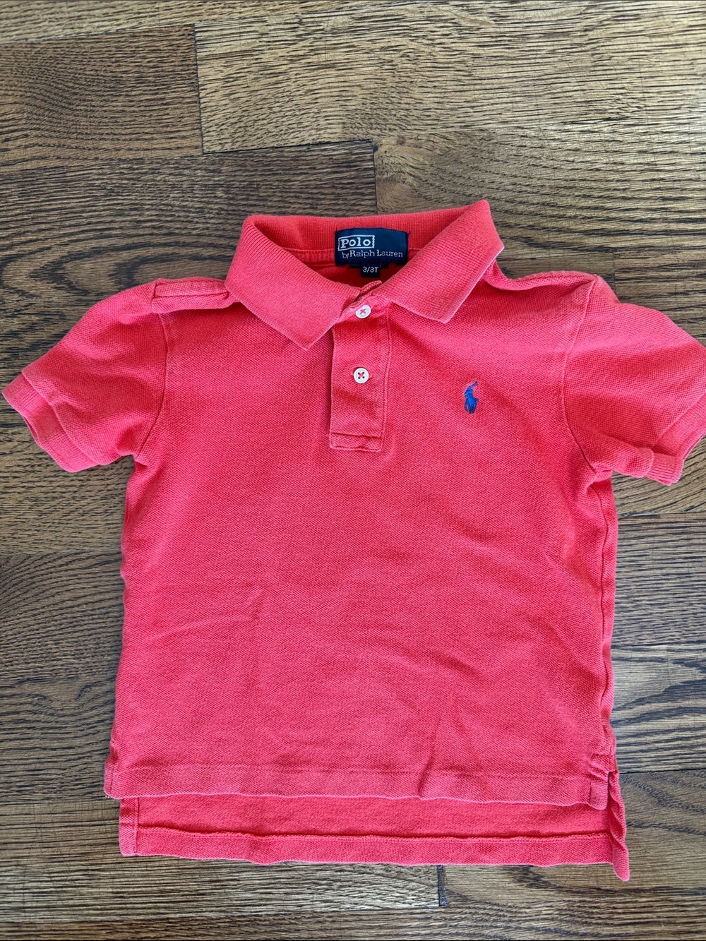 Polo by Ralph Lauren Kids Coral Polo with Blue Pony